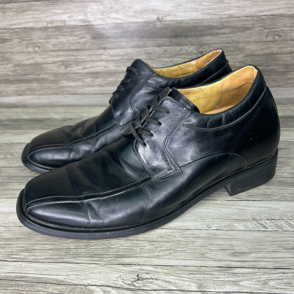 Toto Elevator Lift Height Increase Oxford Dress Shoes Mens 12 Black Lace-up 3"
